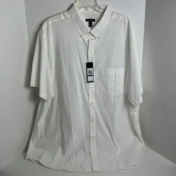 white long sleeve dress shirt men Big & Tall Performance Comfort L/S Button-Down Shirt main image 1